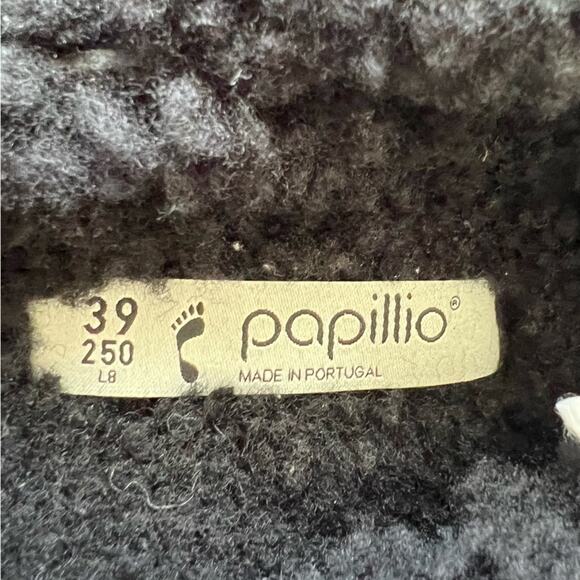 Papillio Birkenstock Daytona Shearling Black Platform Sandals Women Size 39 EU - Picture 14 of 16